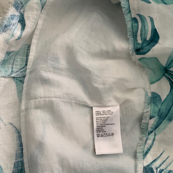 NWT Tommy Bahama Island Breeze Ruffle Sleeve linen dress, size Medium. - Picture 9 of 15
